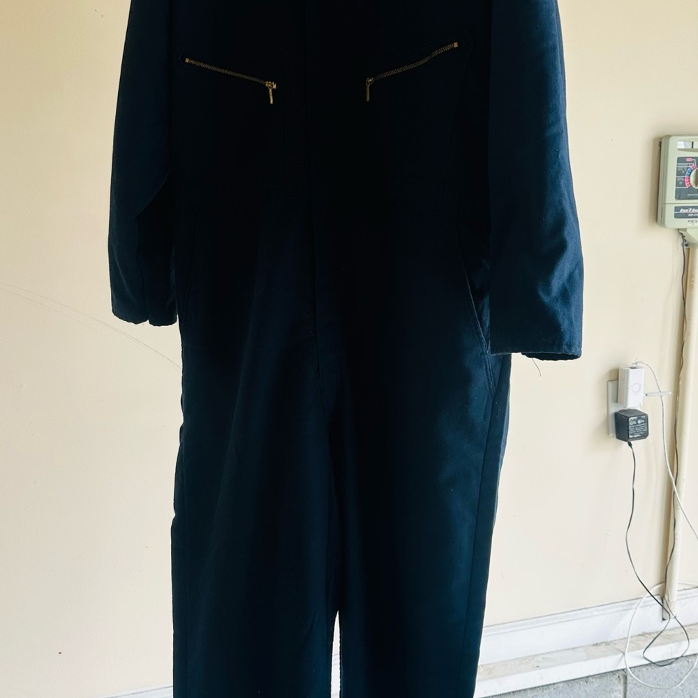 Man’s Navy Long Sleeve Jumpsuit with Zip Pockets